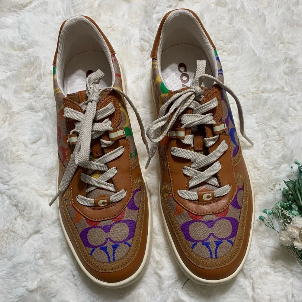 COACH Men Citysole Court Sneaker In Rainbow Signature Canvas - Picture 7 of 14